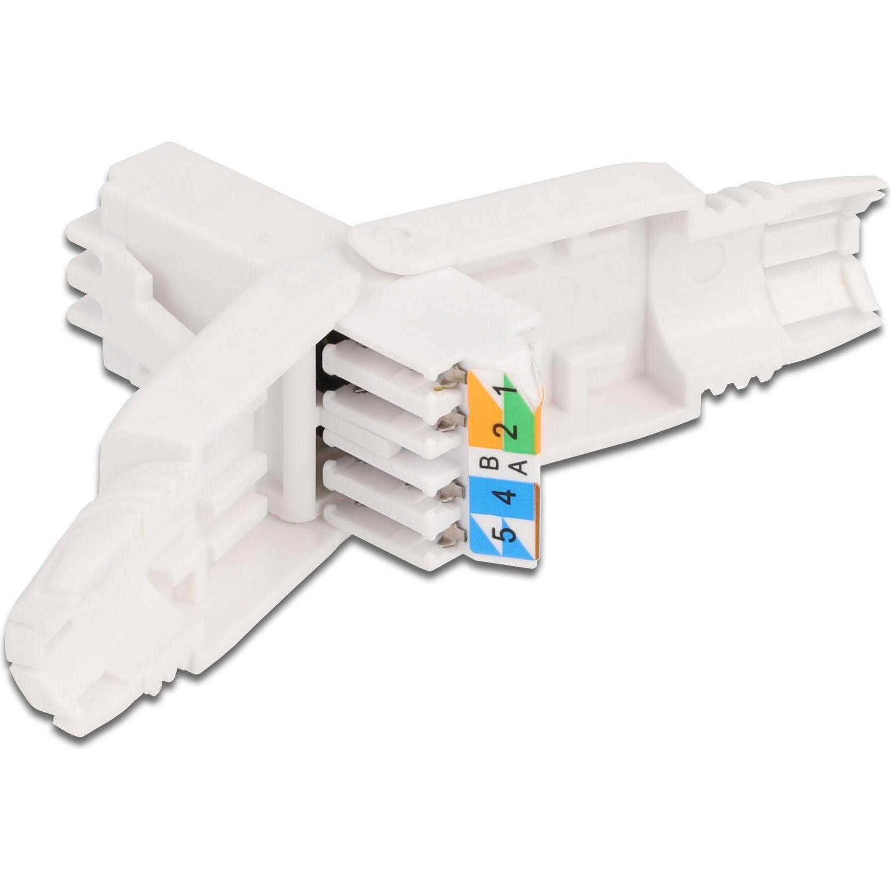 Thumbnail - Delock Stecker RJ45 Cat.6A UTP werkzeugfrei 1 Stück, Weiss (Netzwerkkabel Stecker), Netzwerk Zubehör