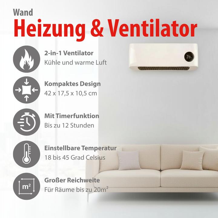 Actual product image alpina Wandheizgerät (1000 W)