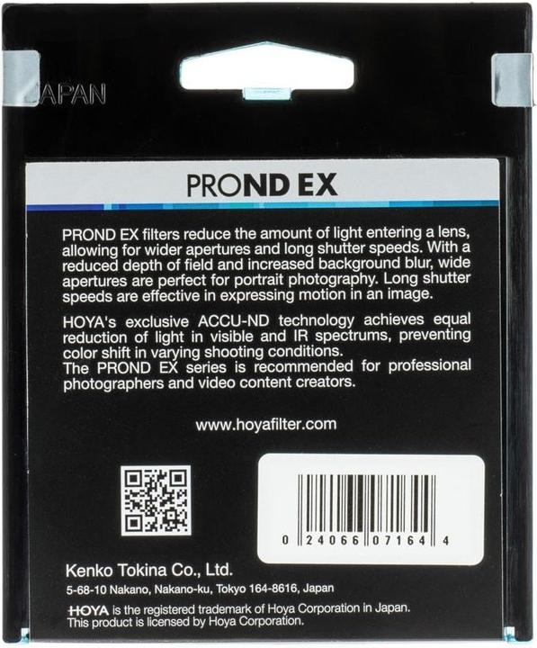 Produktbild Hoya PRO ND EX 8 Filter (52 mm, ND- / Graufilter, 52 mm)