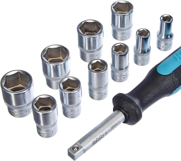Produktbild HAZET Steckschlüssel Satz 853-1 ∙ Sechskant6,3 (1/4 Zoll), Vierkant6,3 mm (1/4 Zoll) ∙ Aussen Sechsk… (14 mm, 5.5 mm)