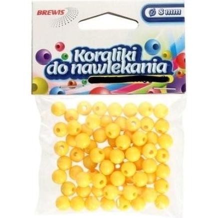 Brewis Gelbe Fädelperlen + Schnur 8mm 16g