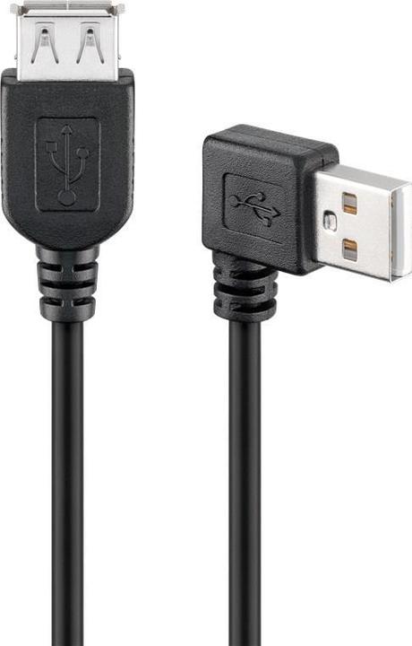 Goobay USB 2.0 Hi-Speed Verlängerungskabel, Schwarz, 0.15 m (0.15 m, USB 2.0)