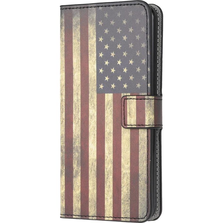Cover-Discount Galaxy S20 Ultra - Leder Hülle Kartenfach US Flagge (Samsung Galaxy S20 Ultra), Smartphone Hülle, Mehrfar...