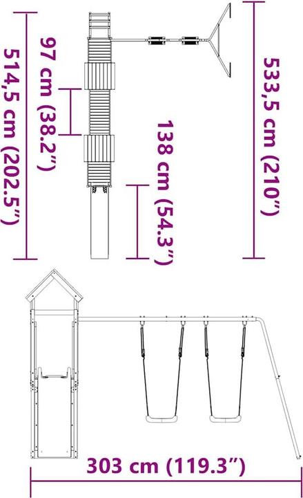 Actual product image vidaXL Spielturm