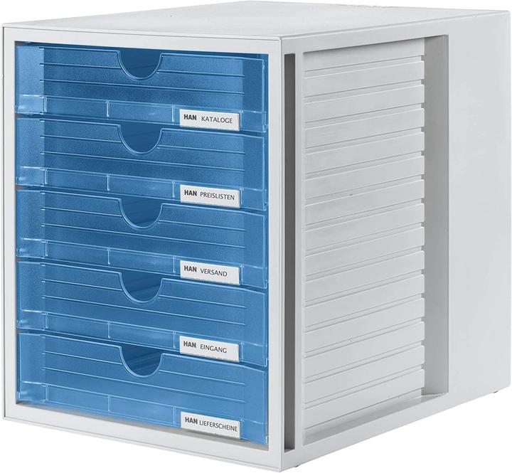 Lichtgrau, Transluzent-blau