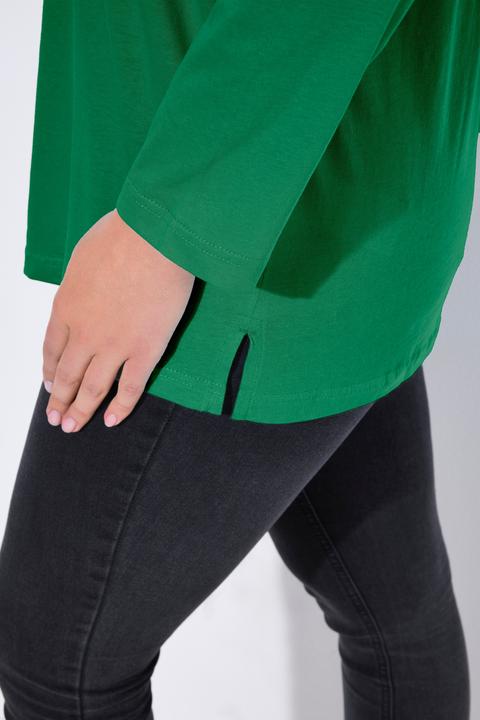 Produktbild Ulla Popken Shirt, V-Ausschnitt, Relaxed, Langarm (54)