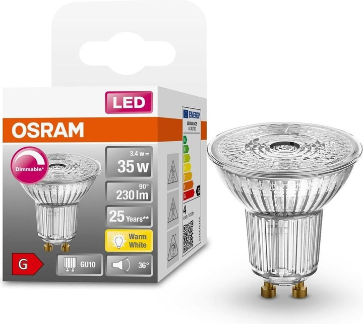 Produktbild Osram Led Superstar Par16 (GU10, 3.40 W, 230 lm, 1 x, G)