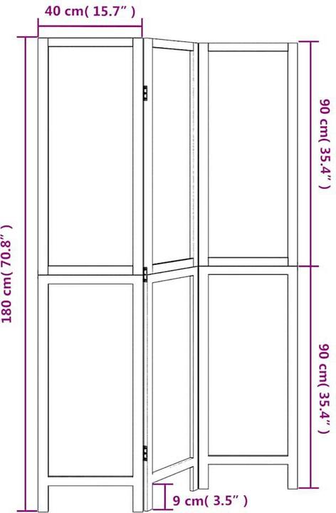 Produktbild vidaXL Paravent