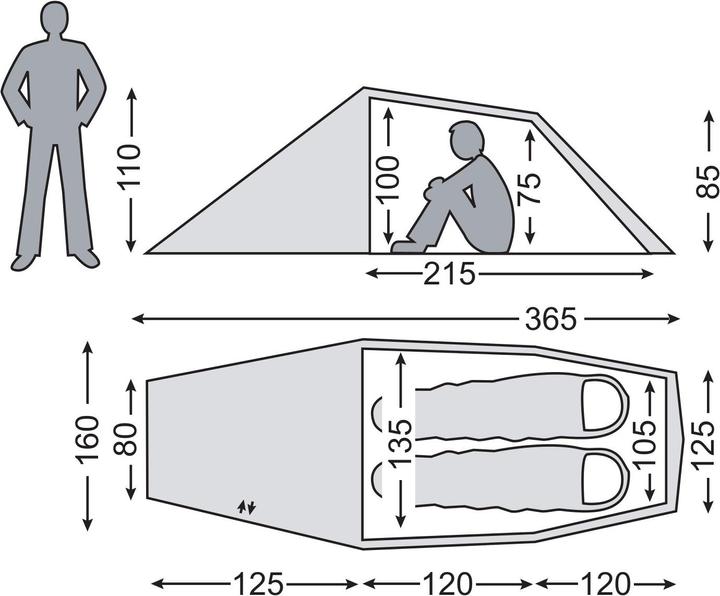 Produktbild Nordisk Halland 2 Light Weight SI Tent (Tunnelzelt, 1.50 kg, 2 Personen)