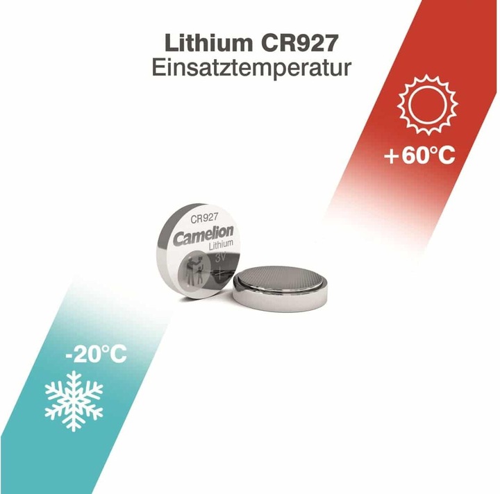 Actual product image Camelion Battery Lithium CR927 ( 1 pc ) (1 pcs., Device specific, 30 mAh)