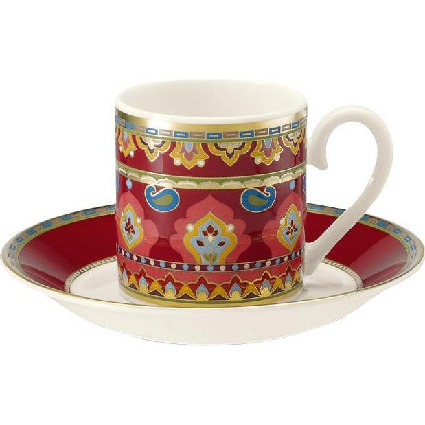 Villeroy & Boch, Tasse, Samarkand Rubin Espressotasse mit Untertasse (50 ml, 1 x)