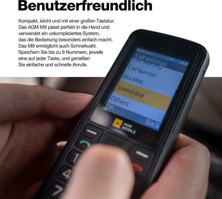 Produktbild Bea-Fon AGM MOBILE M9 Bartype (2.40", 2 Mpx, 4G)