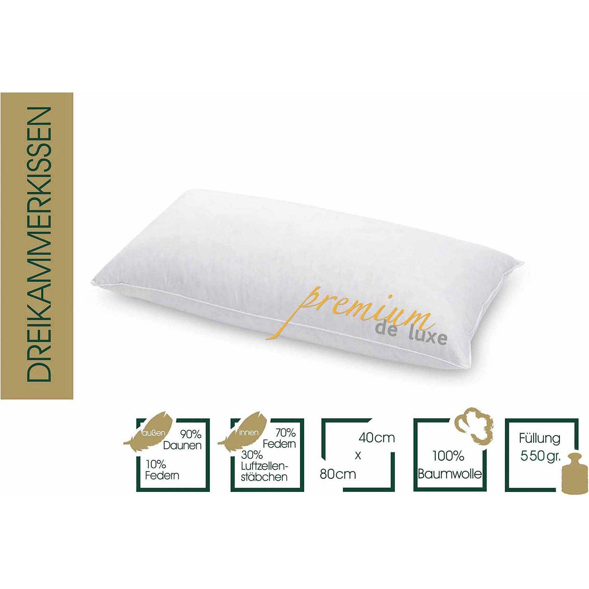 Thumbnail - Hanskruchen, Kopfkissen, Premium de Luxe (80 x 40 cm)