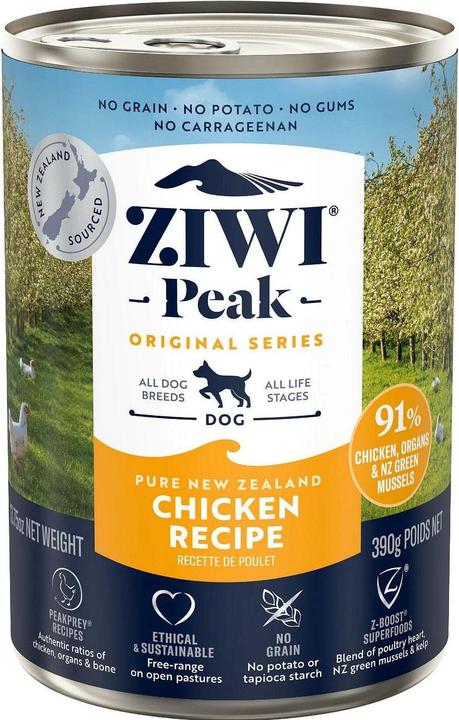 Ziwi Peak Canned Dog Food chicken 390g (Adult, 1 Stk., 390 g)
