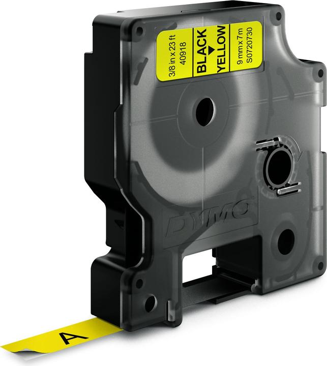 Actual product image Dymo S0720730 Standard tape (0.90 cm, Yellow, Black)