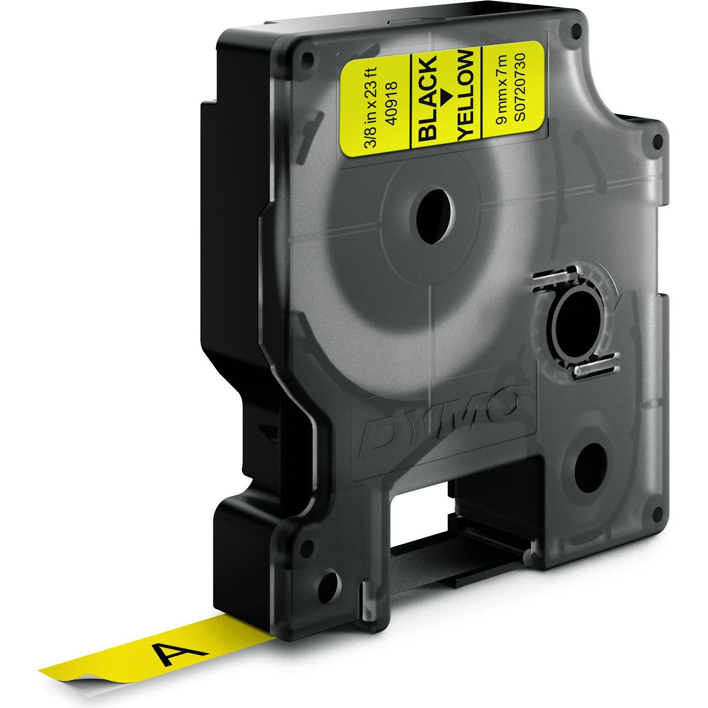 Dymo, Beschriftungsband, S0720730 Standardband (0.90 cm, Gelb, Schwarz)