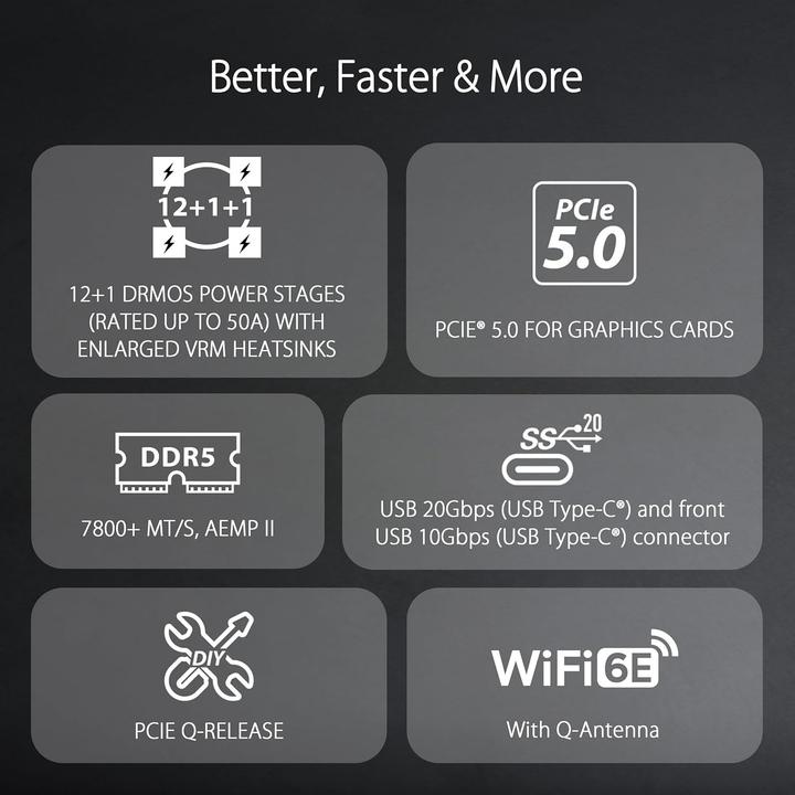 Produktbild ASUS TUF GAMING B760M-PLUS WIFI II (LGA 1700, Intel B760, mATX)