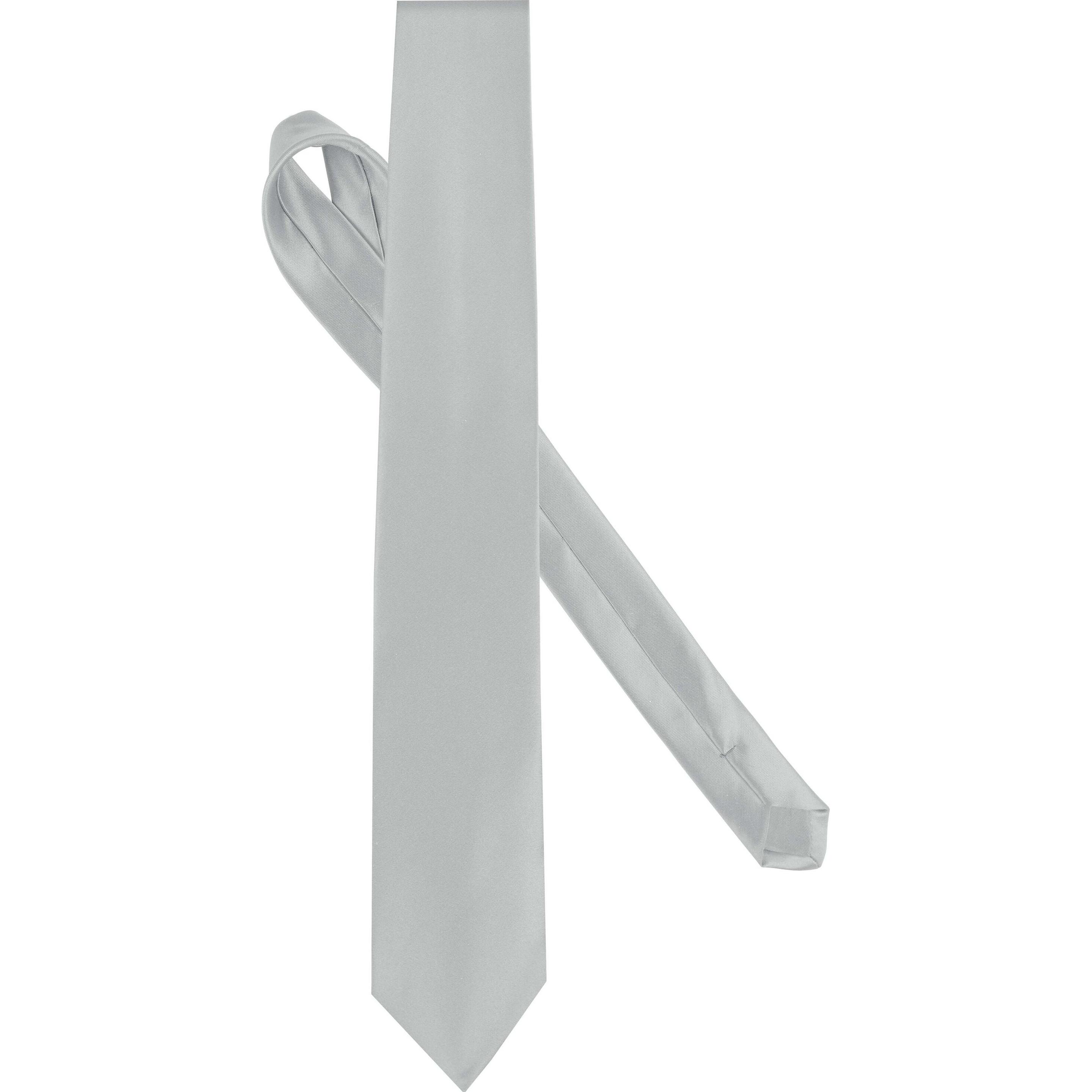 Kariban, Krawatte + Fliege, Satinée, Silber