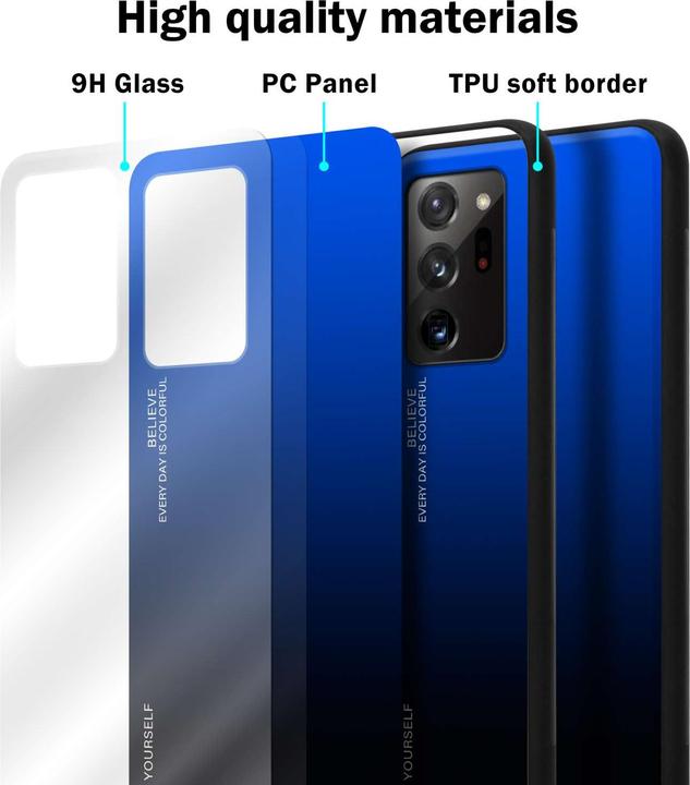 Image du produit Cadorabo Coque pour Samsung Galaxy NOTE 20 ULTRA TPU 2 Farben Glas (Samsung Galaxy Note 20 Ultra)