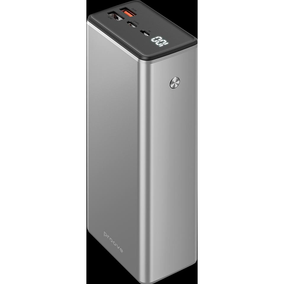 Proove power bank MetalSkin 65W 30000mAh gray (30000 mAh, 65 W), Powerbank, Grau