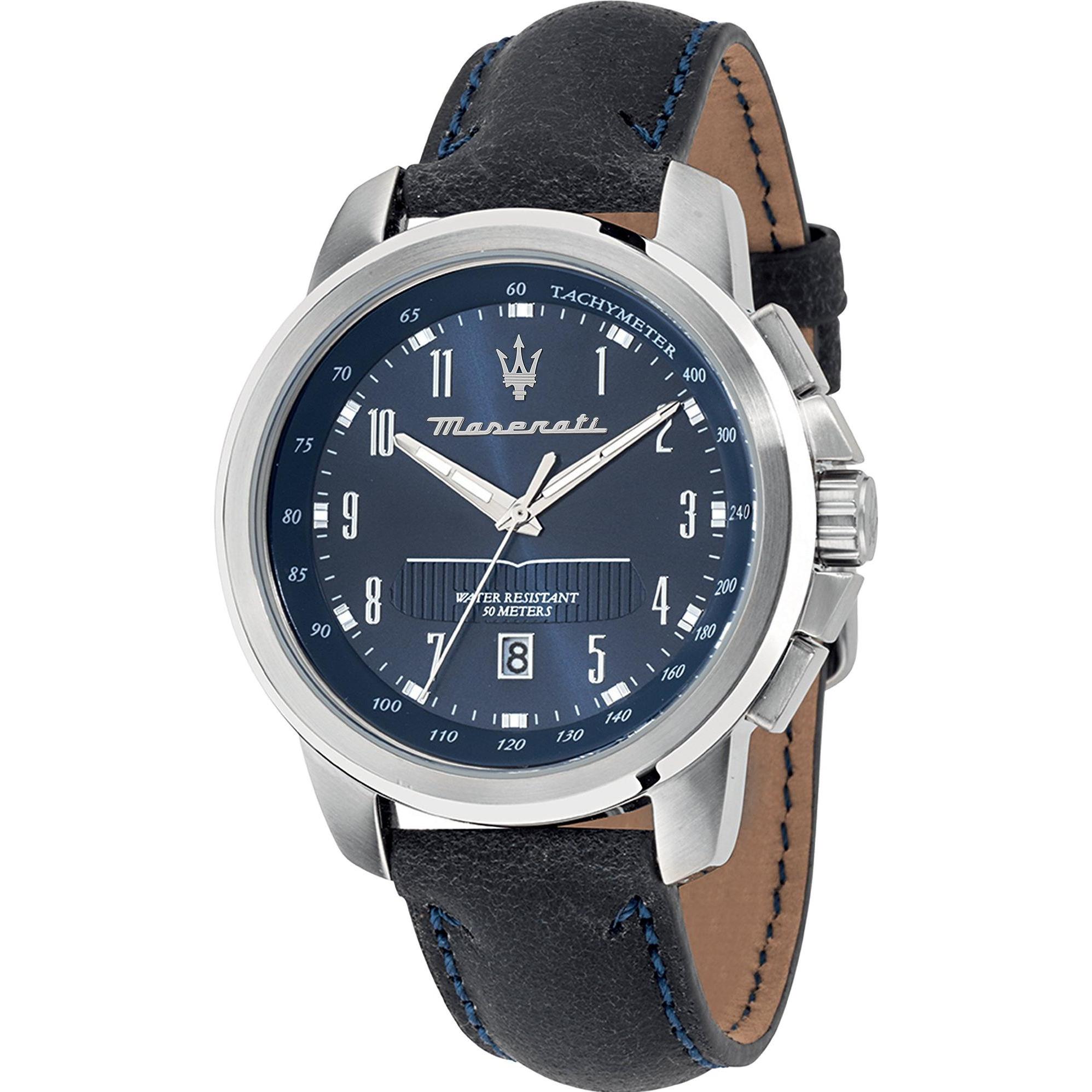 Thumbnail - Maserati, Armbanduhr, Successo, Blau, (Analoguhr, 44 mm)