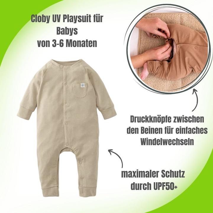 Actual product image Cloby Rompers overall UPF 50+ Sandy Beach (62, 68)