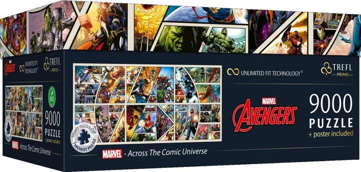 Image du produit Trefl Marvel - Across the Comic Universe (en anglais) (9000 pièces)