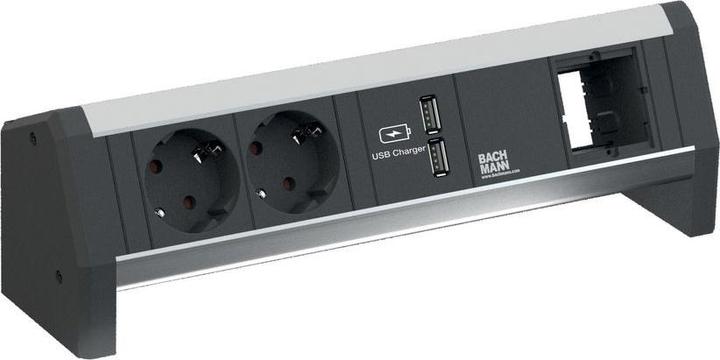 Actual product image Bachmann DESK 2xCEE7/3 1xUSB Charger (2 x, CEE 7/3, 1 m)