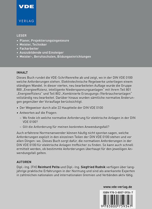 Image du produit Le guide de la norme DIN 0100 (Allemand, Siegfried Rudnik, Reinhard Pelta, 2022)