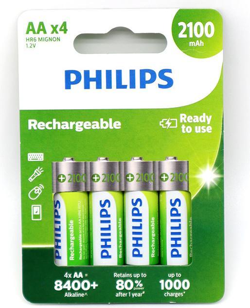 Productafbeelding Philips Batterij Multilife AA / R6 2100mAh 4 st. (4 Pcs., AA, 2100 mAh)