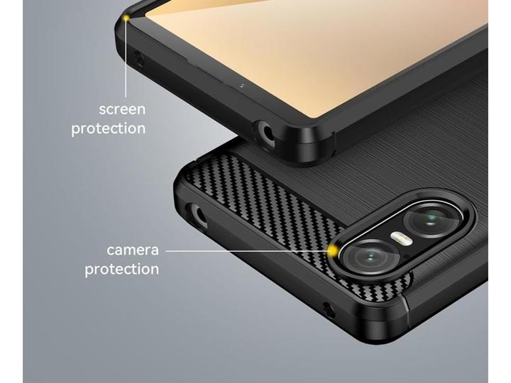 Immagine prodotto Screenguard Copertina morbida spazzolata al carbonio (Sony Xperia 10 VI)