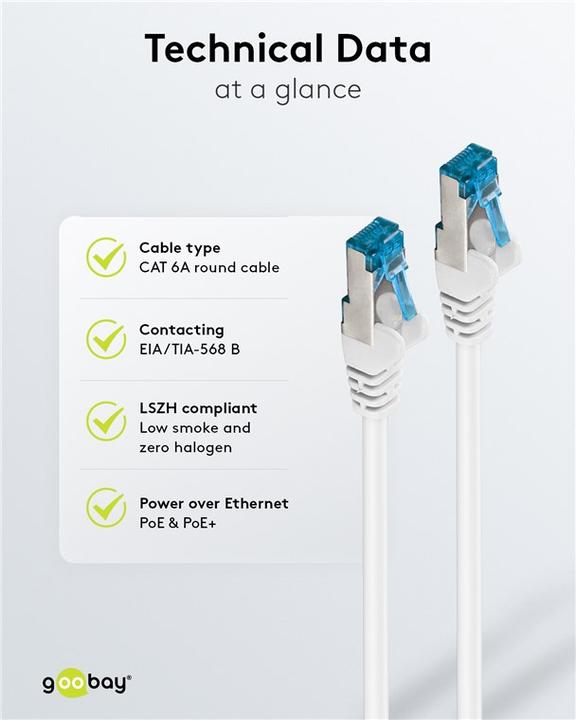 Actual product image Goobay patch cable (S/FTP, CAT6a, 1.50 m)