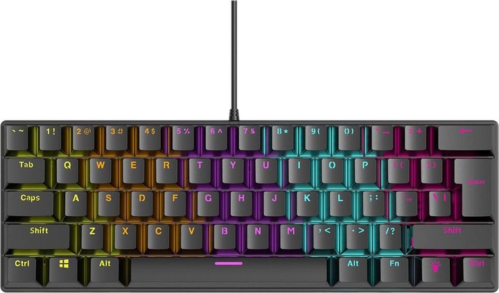 Actual product image Rampage Plower K60 RMP Blue Switch Keyboard (PLOWER K60) (DE, Cable)