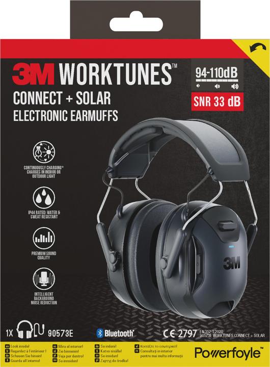 Actual product image 3M WorkTunes Connect Solar earmuffs Bluetooth (1x)