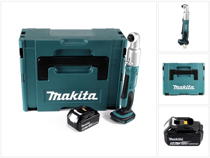 Image du produit Makita DTL 061 T1J Visseuse d'angle sans fil 18V 1/4" 60Nm + 1x batterie 5,0Ah + Makpac - sans chargeur (Fonctionnement sur batterie)