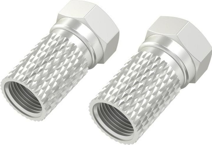 Image du produit Hama Fiche F, 8,0 mm, à visser, 2 pièces (Câble d'antenne)