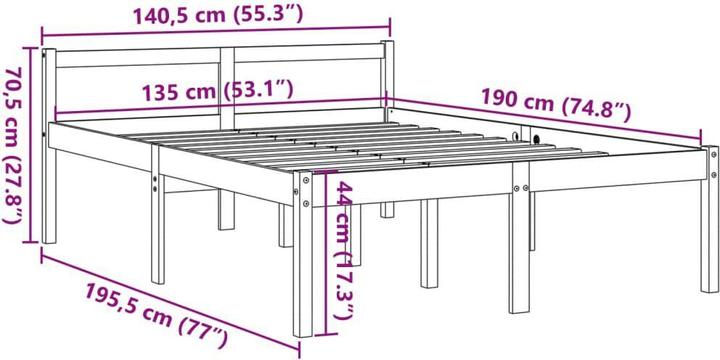 Image du produit vidaXL Seniorenbett (135 x 190 cm)