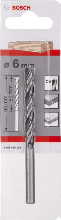 Produktbild Bosch Professional Zubehör Holzspiralbohrer Standard, 6 x 57 x 93 mm, d 6 mm (6 mm)