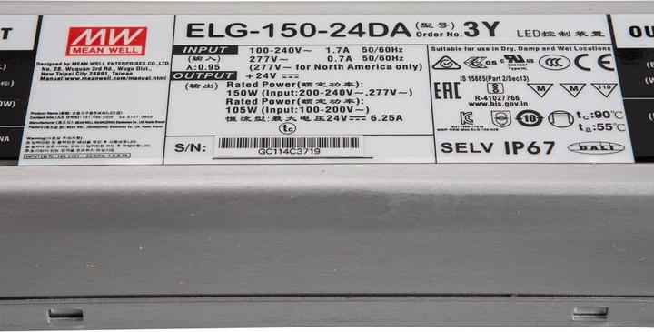 Image du produit MeanWell Mean Well Netzteil - 24V 150W IP67 DALI