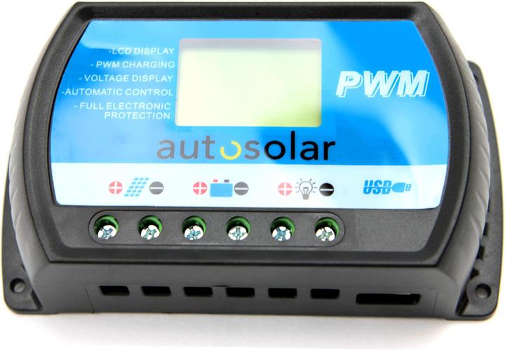 Image du produit Autosolar Régulateur de charge solaire PWM 30A