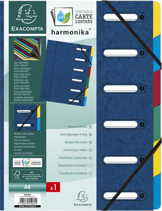 Produktbild Exacompta HARMONIKA - Ordnungsmappen A4 (A4, 1x)