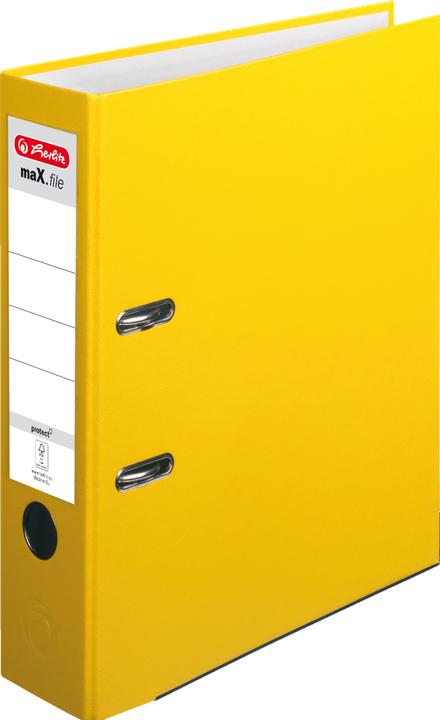 Actual product image Herlitz 05481304 Polypropylene (PP) Yellow ring binder (A4, 80 mm, 1 Piece)