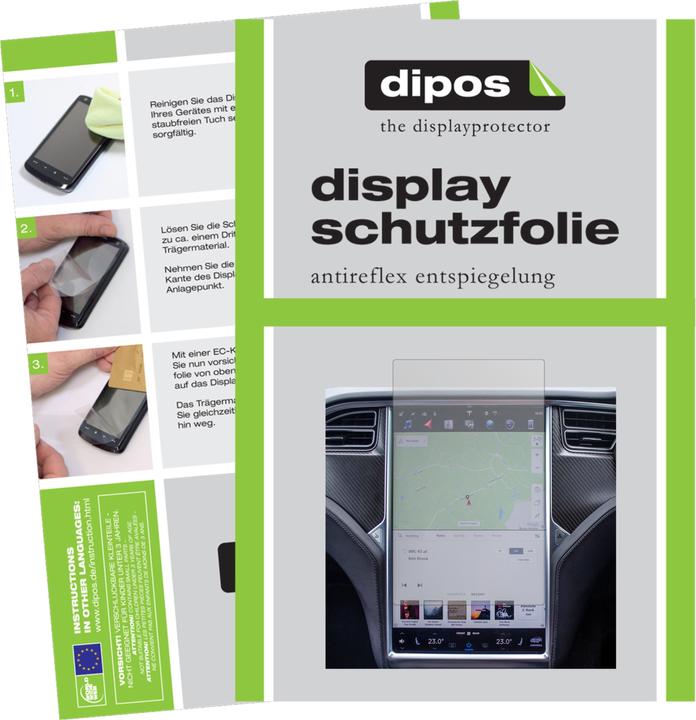 Produktbild Dipos Displayschutzfolie Antireflex (2 Stück, Tesla Modell X)