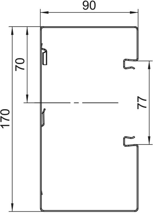 Produktbild OBO Bettermann OBO GS-A90170RW GerÃ¤teeinbaukanal asymm. 90x170x2000 St FS r (200 cm)
