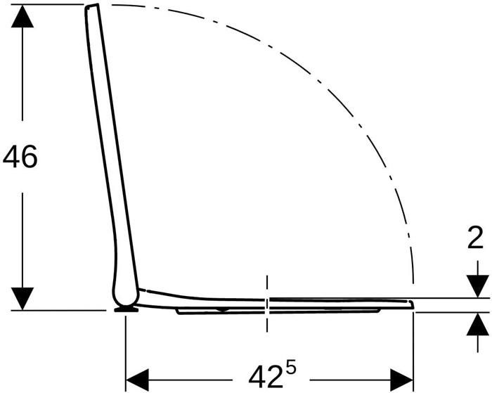Actual product image Geberit Keramag / WC seat Smyle Square white Antibacterial with soft-closing mechanism 500687011