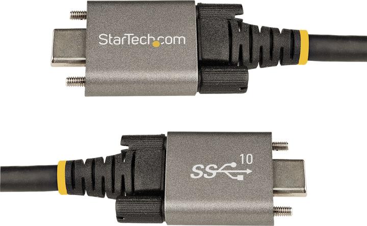 Produktbild StarTech .com 50,80cm (20") 50cm Side Screw Locking USB C Cable 10Gbps, USB 3.1/3.2 Gen 2 Type-C Cable, 100W (0.50 m, USB 3.2 Gen 2, 100 W)