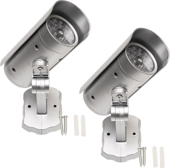 Actual product image Casativo Set of 2 surveillance camera dummy motion sensor & red flashing light, battery operation