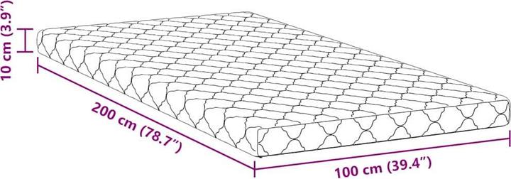 Actual product image vidaXL Mattress comfort (Foam core, 100 x 200 cm)