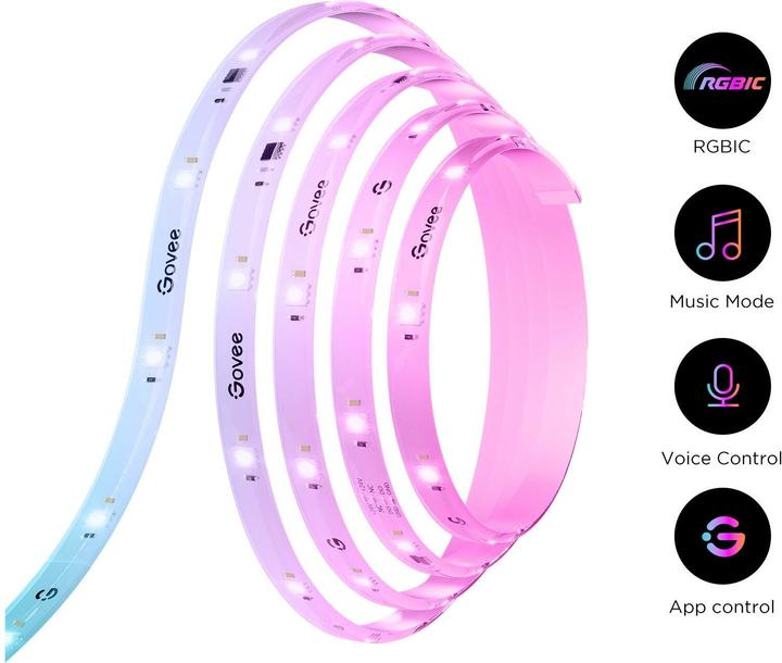 Productafbeelding Govee LED Stripverlichtingatter klaar 3 meter (RGBIC, 300 cm, Interieur)