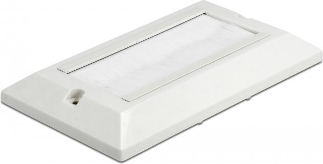 Produktbild Delock Cable Management Cover 146 x 86 mm with white Brush Strips